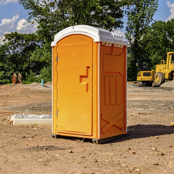 how often are the porta potties cleaned and serviced during a rental period in Hestand Kentucky